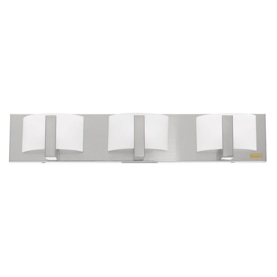 Picture of 120w (3 x 40) Oracle G9 G9 Halogen Damp Location Brushed Steel Opal Wall & Vanity