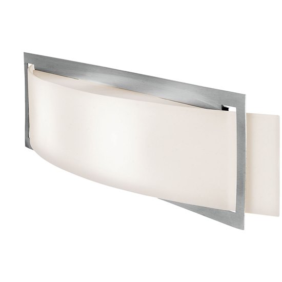 Foto para 13w Argon Module Damp Location Brushed Steel Opal LED Wall Fixture (CAN 19.75"x4.25"x1")