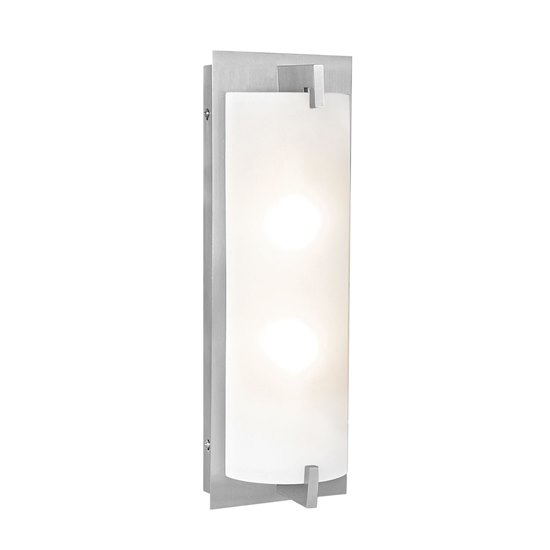 Foto para 13w Bo Module Damp Location Brushed Steel Opal LED Wall & Vanity (CAN 5.1"x18.5"x1.4")