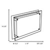 Picture of 13w Vision Module Damp Location Brushed Steel Frosted LED Flush-mount 10"x15.5"x3.25" (CAN 11.75"x6"x1.25")