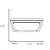 Picture of 13w Vision Module LED Damp Location Brushed Steel Frosted Flush-Mount (CAN 7.9"x4.75"x1.25")