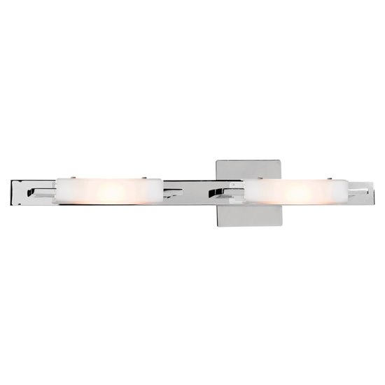 Foto para 150w (2 x 75) Styx R7s J-78 Halogen Dry Location Chrome Opal Wall & Vanity (CAN 23.25"x2.6"x1")