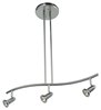 Foto para 150w (3 x 50) Cobra GU-10 MR-16 Halogen Dry Location Brushed Steel Spotlight Pendant (CAN 1"Ø7.5")