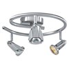 Picture of 150w (3 x 50) Cobra GU-10 MR-16 Halogen Dry Location Brushed Steel Wall or Ceiling Fixture