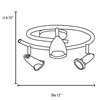 Picture of 150w (3 x 50) Cobra GU-10 MR-16 Halogen Dry Location Brushed Steel Wall or Ceiling Fixture