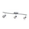 Foto para 150w (3 x 50) Cobra GU-10 MR-16 Halogen Dry Location Brushed Steel Wall or Ceiling Spotlight Bar (CAN Ø5")