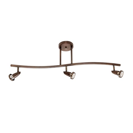 Foto para 150w (3 x 50) Mirage GU-10 MR-16 Halogen Dry Location Bronze Semi-Flush or Pendant (CAN 1"Ø4.25")