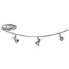 Picture of 150w (3 x 50) Versahl GU-5.3 MR-16  Halogen Dry Location Mat Chrome Ceiling Offset Spotlight (CAN 1"Ø7.25")