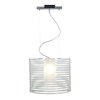 Picture of 150w Enzo E-26 A-19 Incandescent Dry Location Chrome ACLR Acrylic Rib Pendant