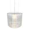 Foto para 150w Enzo E-26 A-19 Incandescent Dry Location Chrome ACLR Acrylic Rib Pendant