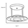 Picture of 150w Helius R7s J-78 Halogen Dry Location Brushed Steel Clear Frosted Semi-Flush (CAN Ø8.25")