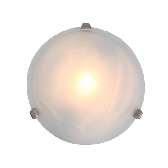 Foto para 150w Nimbus R7s J-118 Halogen Damp Location Satin Alabaster Flush-Mount 4"Ø12.5"