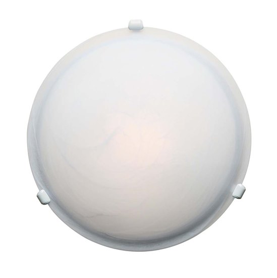 Foto para 150w Nimbus R7s J-118 Halogen Damp Location White Alabaster Flush-Mount 4"Ø12.5"