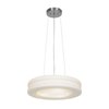 Picture of 180w (3 x 60) Altum E-26 A-19 Incandescent Damp Location Brushed Steel Opal Aircraft Cable Pendant 4"Ø19.5" (CAN 1"Ø5.75")