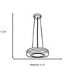 Picture of 180w (3 x 60) Altum E-26 A-19 Incandescent Damp Location Brushed Steel Opal Aircraft Cable Pendant 3.4"Ø15.75" (CAN 0.6"Ø5.75")