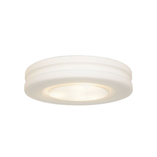 Foto para 180w (3 x 60) Altum E-26 A-19 Incandescent Damp Location White Opal Flush-Mount (CAN 1"Ø11.1")