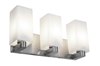 Picture of 180w (3 x 60) Archi E-26 A-19 Incandescent Damp Location Brushed Steel Opal Wall & Vanity (CAN 1.4"x4.75"x0.9")