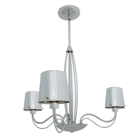 Foto para 180w (3 x 60) Milano G9 G9 Halogen Dry Location Chromed Glass Chandelier (CAN 0.9"Ø5")