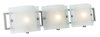 Picture of 180w (3 x 60) Nara E-12 B-10 Incandescent Damp Location Brushed Steel Checkered Frosted Wall & Vanity (CAN 8.25"x4.5"x0.75")