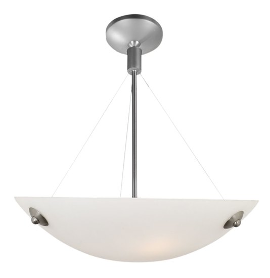 Picture of 180w (3 x 60) Noya E-26 A-19 Incandescent Dry Location Brushed Steel White Cable Semi-Flush (CAN 1.5"Ø5.2")