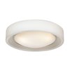 Picture of 180w (3 x 60) Splash E-26 A-19 Incandescent Damp Location Chrome Opal Glass Flushmount 4"Ø16" (CAN 1"Ø11")