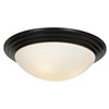 Picture of 180w (3 x 60) Strata E-26 A-19 Incandescent Damp Location Oil Rubbed Bronze Opal Flush-Mount