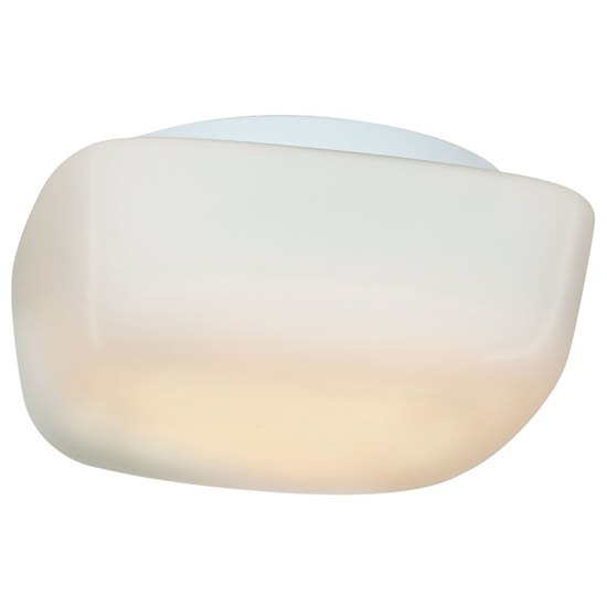 Picture of 180w (3 x 60) Vega E-26 A-19 Incandescent Damp Location White Opal Flush-Mount