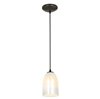 Picture of 18w Bordeaux Glass Pendant GU-24 Spiral Fluorescent Dry Location Oil Rubbed Bronze Wicker White Glass 7.5"Ø5.25" (CAN 1.25"Ø5.25")