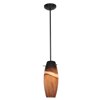 Picture of 18w Cabernet Glass Pendant GU-24 Spiral Fluorescent Dry Location Oil Rubbed Bronze Amber Slate Glass 12"Ø4.9" (CAN 1.25"Ø5.25")