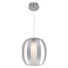 Foto para 18w Helix GU-24 Spiral Fluorescent Dry Location Aluminum Opal Pendant 12"Ø10.75" (CAN 0.75"Ø5.5")