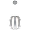 Foto para 18w Helix GU-24 Spiral Fluorescent Dry Location Aluminum Opal Pendant 15"Ø13.25" (CAN 0.75"Ø5.5")