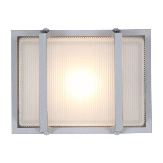 Picture of 18w Neptune GU-24 Spiral Fluorescent Satin Ribbed Frosted Marine Grade Wet Location Wall Fixture (CAN 7"x4.6")