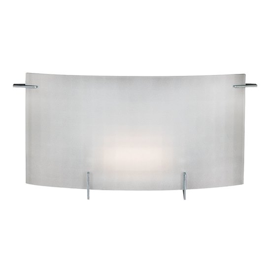 Foto para 18w Oxygen G24q-2 Quad Fluorescent Damp Location Chrome Checkered Frosted Wall & Vanity (CAN 8.5"x5.5"x0.88")