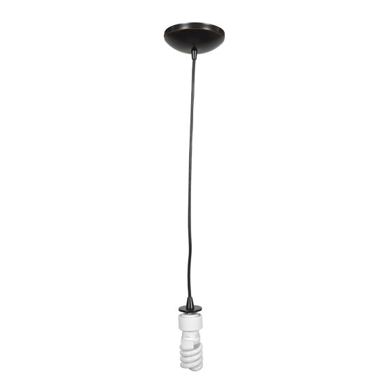 Picture of 18w Tali GU-24 Spiral Fluorescent Dry Location Oil Rubbed Bronze Cord Pendant (CAN 1.25"Ø5.25")