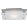 Picture of 18w Vision G24q-2 Quad Fluorescent Damp Location Brushed Steel Frosted Flush-Mount (CAN 7.9"x4.75"x1.25")