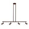 Picture of 200w (4 x 50) Mirage GU-10 MR-16 Halogen Dry Location Bronze Semi-Flush or Pendant (CAN 1"Ø4.25")