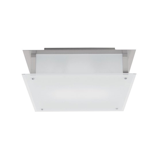 Foto para 200w Vision R7s J-118 Halogen Damp Location Brushed Steel Frosted Flush-Mount 9.5"x9.5"x3.25"