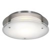 Picture of 200w VisionRound R7s J-118 Halogen Damp Location Brushed Steel Frosted Flush-Mount (CAN 1.1"Ø9.3")