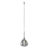 Picture of 20w Raindrop G4 Bi-Pin Halogen Dry Location Brushed Steel Clear Crystal Solid Orb Glass Pendant excluding Mono-Pod (CAN 4.5")