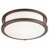 Foto para 225w (3 x 75) Conga E-26 A-19 Incandescent Damp Location Bronze Opal Flush-Mount