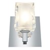 Picture of 240w (4 x 60) Glas_e G9 G9 Halogen Damp Location FCL Crystal Chrome Wall/Vanity 4.75"x5.25" (CAN 4.4"x7.4"x0.5")