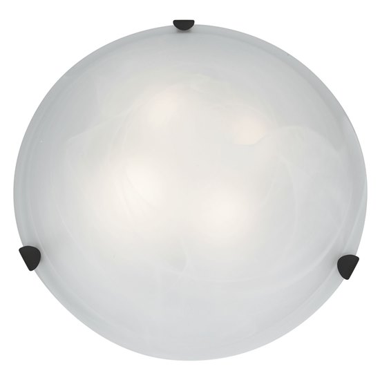 Foto para 240w (4 x 60) Mona E-26 A-19 Incandescent Dry Location Rust Alabaster Flush-Mount (CAN Ø17.5")