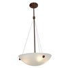 Foto para 240w (4 x 60) Noya E-26 A-19 Incandescent Dry Location Bronze Alabaster Cable Pendant 35"x28"Ø18" (CAN 1.25"Ø5.25")