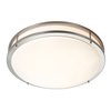 Picture of 24w Saloris Module Damp Location Brushed Steel Acrylic Dimmable LED Flush-Mount (CAN Ø23.25")