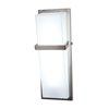 Foto para 24w Sierra 2G11 FT24DL Fluorescent Damp Location Brushed Steel ACR Wall & Vanity (CAN 15.5"x5.5"x0.9")