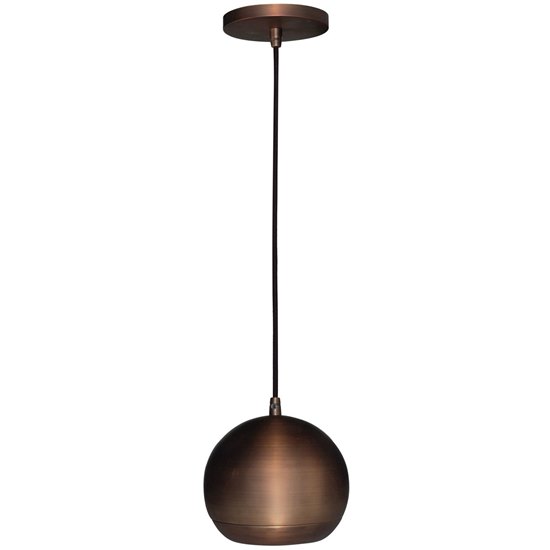 Foto para 50w Retro GU-10 PAR-36 ESD 111 Halogen Dry Location Bronze Ball Pendant (CAN 0.9"Ø4.5")