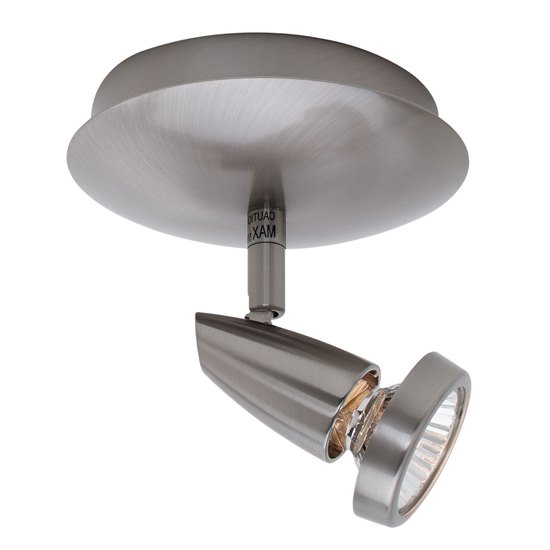 Foto para 50w Mirage GU-10 MR-16 Halogen Dry Location Brushed Steel Swivel Spot (CAN 1")