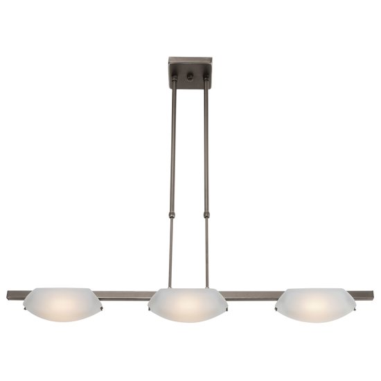 Foto para 300w (3 x 100) Nido R7s J-78 Halogen Dry Location Oil Rubbed Bronze Frosted Semi-Flush or Pendant (CAN 5.5"x5.5"x0.9")