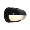 Foto para 60w Nauticus E-26 A-19 Incandescent Black Frosted Wet Location Bulkhead 8.25"x4.25" (CAN 8"x4.4"x1")