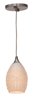 Picture of 60w Adele E-26 A-19 Incandescent Dry Location Brushed Steel White Glass Pendant (CAN 0.75"Ø5.25")